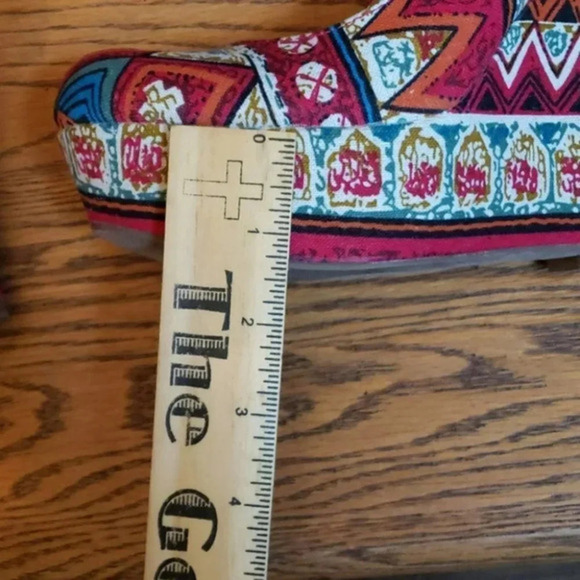 Olsenboye 8M Boho‎ multicolor print platforms Southwest Aztec colorful - Picture 8 of 8